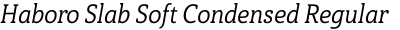 Haboro Slab Soft Condensed Regular Italic